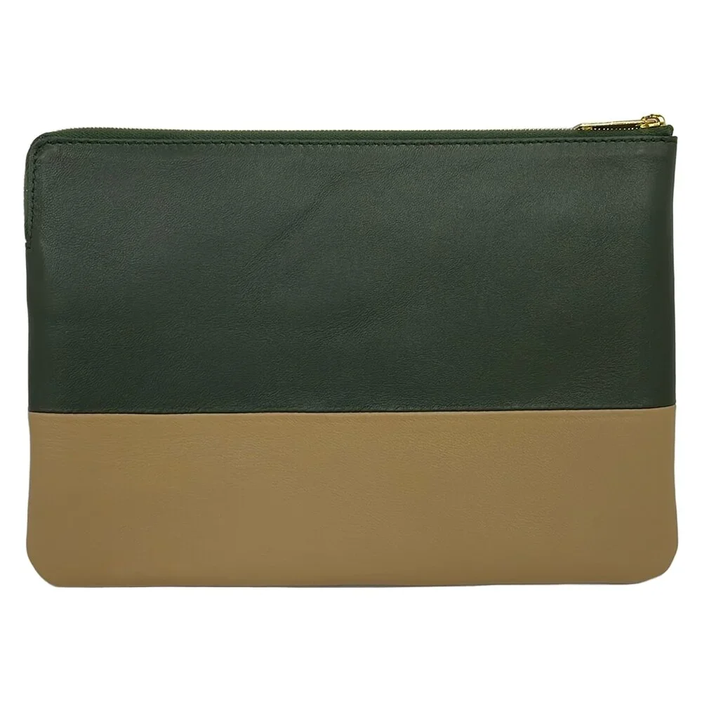 Celine Clutch Bag 100093HTM.31GN Beige Khaki